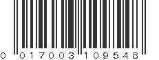 UPC 017003109548