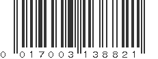 UPC 017003138821