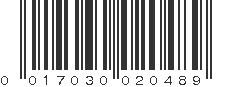 UPC 017030020489