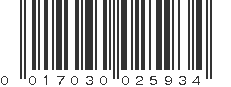 UPC 017030025934