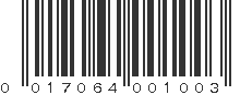 UPC 017064001003