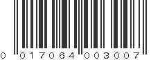 UPC 017064003007