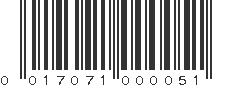 UPC 017071000051