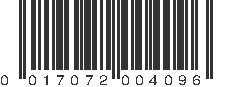 UPC 017072004096