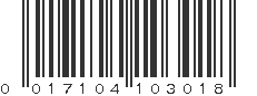 UPC 017104103018