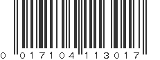 UPC 017104113017