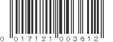 UPC 017121003612