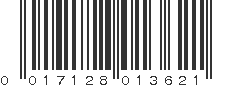 UPC 017128013621