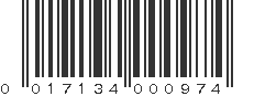 UPC 017134000974