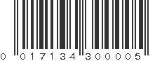 UPC 017134300005