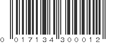 UPC 017134300012