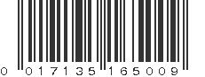 UPC 017135165009