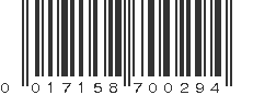 UPC 017158700294