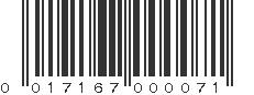 UPC 017167000071