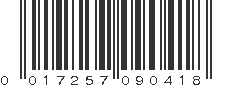 UPC 017257090418