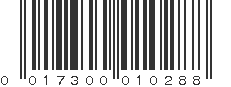 UPC 017300010288