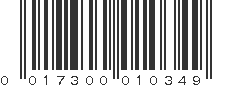 UPC 017300010349