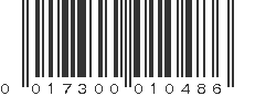 UPC 017300010486