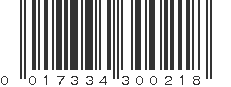 UPC 017334300218