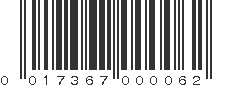 UPC 017367000062