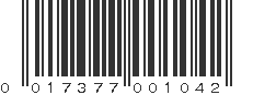 UPC 017377001042