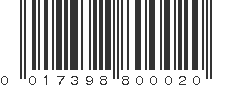 UPC 017398800020