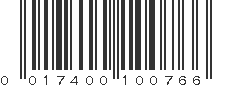 UPC 017400100766