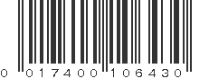 UPC 017400106430