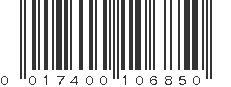 UPC 017400106850