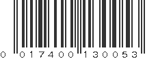 UPC 017400130053