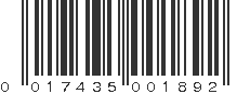 UPC 017435001892