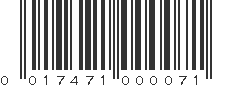 UPC 017471000071