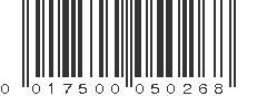 UPC 017500050268