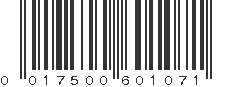 UPC 017500601071