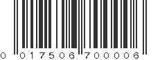 UPC 017506700006