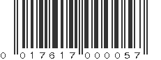 UPC 017617000057