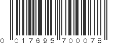 UPC 017695700078