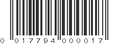 UPC 017794000017