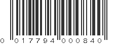 UPC 017794000840