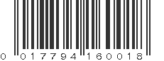 UPC 017794160018