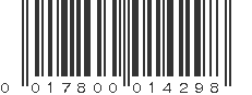 UPC 017800014298