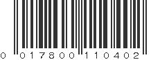 UPC 017800110402