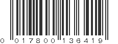 UPC 017800136419