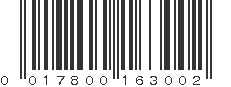 UPC 017800163002