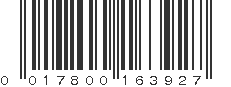 UPC 017800163927