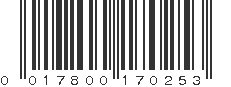 UPC 017800170253