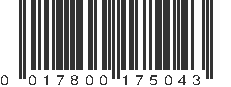 UPC 017800175043