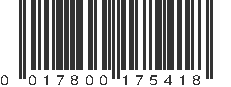 UPC 017800175418