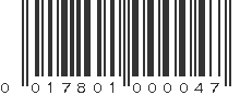 UPC 017801000047