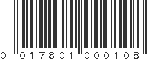 UPC 017801000108